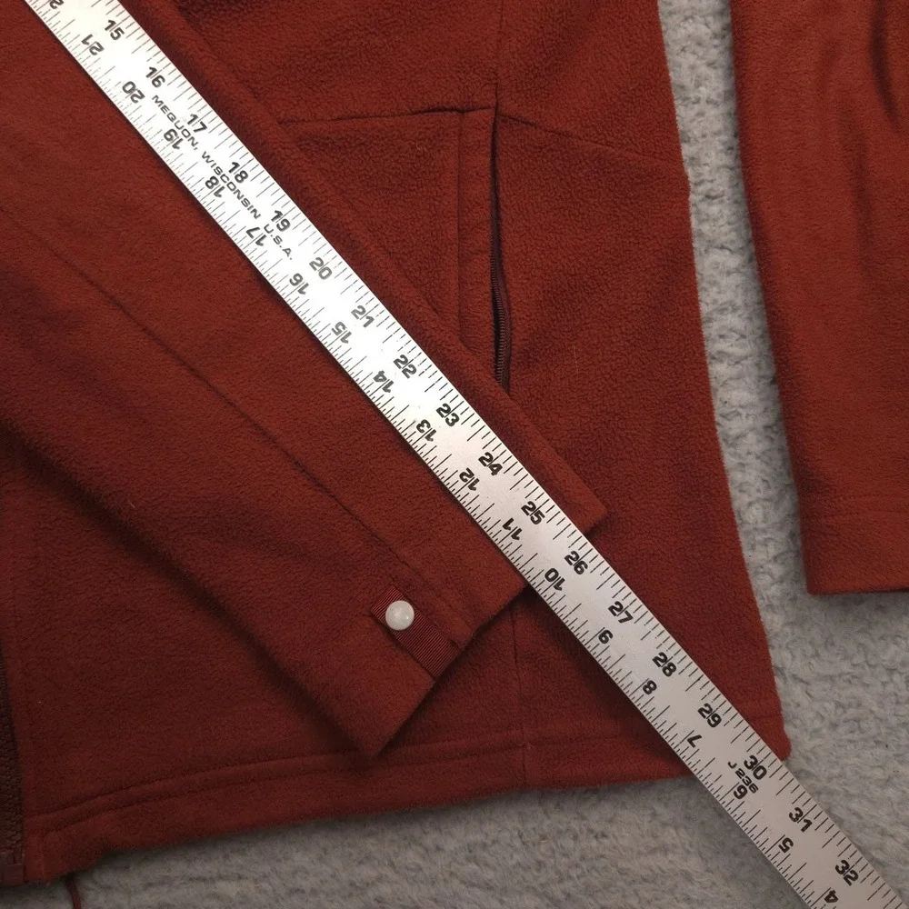 The North Face Fleece Jacket Mens L Rust Brown Full Zip Outdoor Hiking